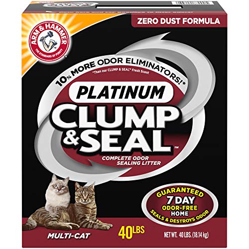 Product Cover ARM & HAMMER Clump & Seal Platinum Cat Litter, Multi-Cat, 40 lb