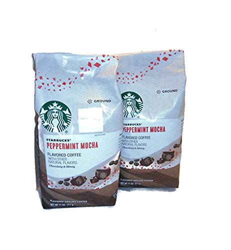 Product Cover Starbucks Peppermint Mocha Flavored Ground Coffee 11 oz... 2 Bags