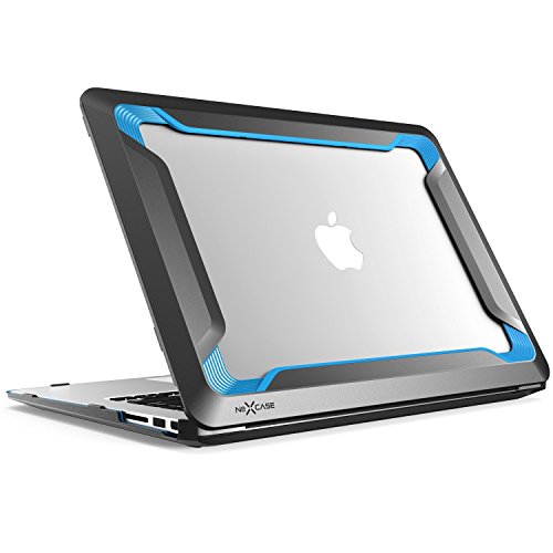 Product Cover Macbook Air 13 Case, NexCase [Heavy Duty] [Dual Layer] Hard Case Cover with TPU Bumper for Apple Macbook Air 13 Inch (A1466 / A1369), Not Compatible 2018 MacBook Air 13 Inch (Blue)
