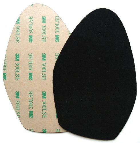 Product Cover Stick-on suede soles for high-heeled shoes, with industrial-strength adhesive backing. Resole old dance shoes or convert your favorite heels to perfect dance shoes. [SUEDE-LA-black-r03]