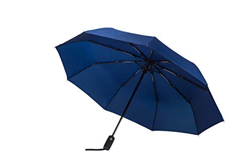 Product Cover Windproof Travel Umbrellas - Rain Umbrella with Teflon Coating, 9-Rib Structure, and Auto Open/Close Feature, Compact and Collapsible Umbrella for Easy Travelling