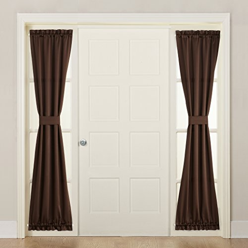 Product Cover Sun Zero Barrow Front Door Sidelight Curtain Panel with Tie Back, 26