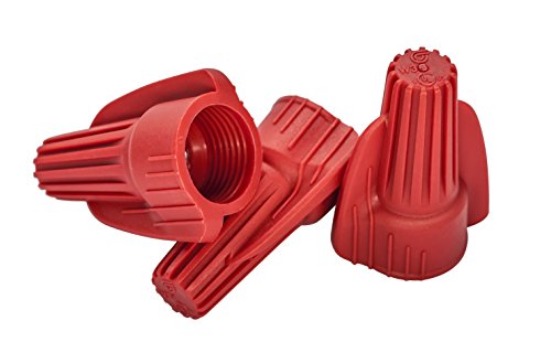Product Cover 100 PCS Red Winged Wire Connectors, Easy Twist-On Ribbed Cap - UL Listed and CSA Certified