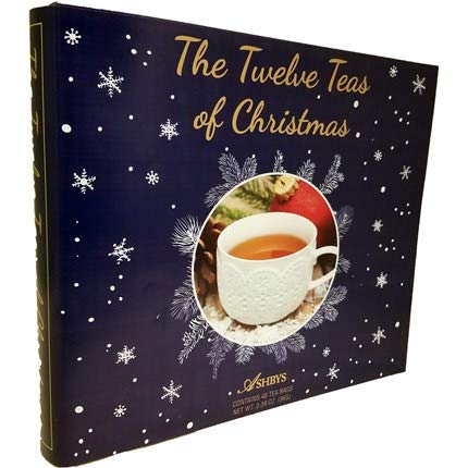 Product Cover The 12 Coffees, Teas or Cocoas of Christmas (Your Choice) Gourmet Gift Box Set - Best Xmas Present For Friends, Family, Coworkers, or Teachers (Tea)