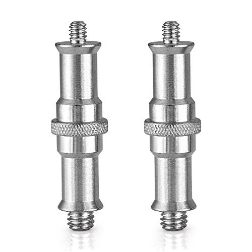 Product Cover Neewer 2 Pieces Standard 1/4 to 3/8 inch Metal Male Convertor Threaded Screw Adapter Spigot Stud for Studio Light Stand, Hotshoe/Coldshoe Adapter, Ball Head, Wireless Flash Receiver, Trigger