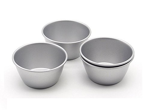 Product Cover Astra shop Pack of 8 Individual Molds/ Chocolate Molten Pans/ Pudding Cups/ Raspberry Souffle Pot Pie Darioles Ramekins/ Brownies Tumblers Popovers/3-Inch Nonstick Egg Tart Bakeware