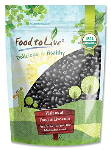 Product Cover Organic Black Turtle Beans, 3 Pounds - Dried, Non-GMO, Kosher, Raw, Sproutable, Vegan, Bulk