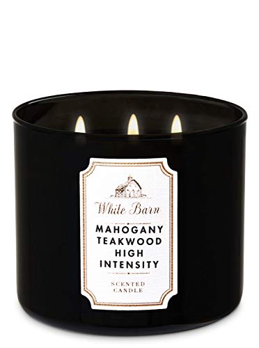 Product Cover Bath & Body Works White Barn 3-Wick Candle in Mahogany Teakwood High Intensity