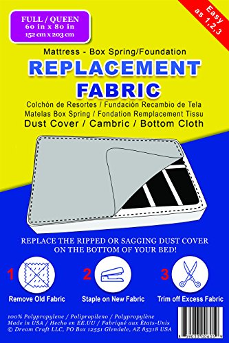 Product Cover Bed Dust Cover - Cambric - Bottom Cloth / Replacement Fabric for Underside of Mattress Box Spring or Foundation (T, TXL, F, Q, K, CK)