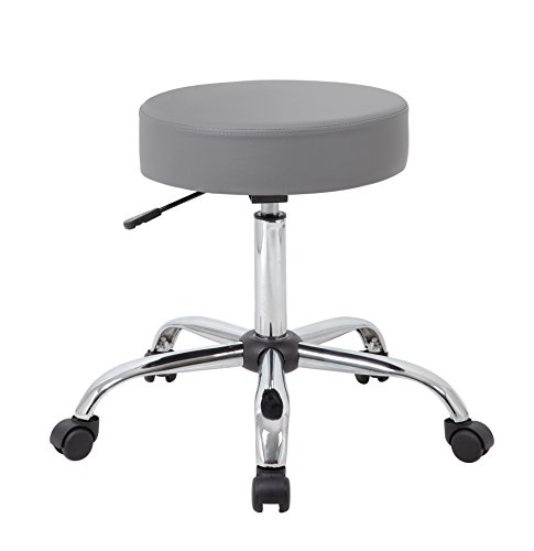Product Cover Boss Office Products Adjustable Upholstered Medical Stool in Grey