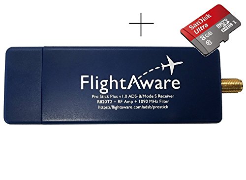 Product Cover FlightAware Pro Stick Plus ADS-B USB Receiver with Built-in Filter + MicroSD