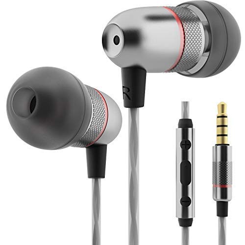 Product Cover Betron ELR50 Earphones Headphones, Balanced Bass Driven Sound, Noise Isolating, Stereo for iPhone, iPod, iPad, Samsung and Mp3 Players (with Mic and Remote) (Black)