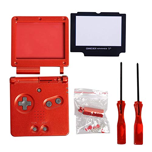 Product Cover Timorn Full Parts Housing Shell Pack Replacement for Nintendo GBA SP Gameboy Advance SP (Wine Red Pack)