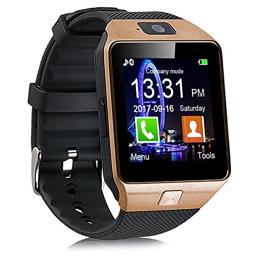 Product Cover Padgene DZ09 Bluetooth Smartwatch,Touchscreen Wrist Smart Phone Watch Sports Fitness Tracker with SIM SD Card Slot Camera Pedometer Compatible with iPhone iOS Android for Kids Men Women