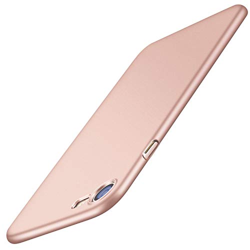 Product Cover TORRAS Slim Fit iPhone 8 Case/iPhone 7 Case, Hard Plastic Full Protective Anti-Scratch Resistant Cover Case Compatible with iPhone 7 (2016)/iPhone 8 (2017), Rose Gold