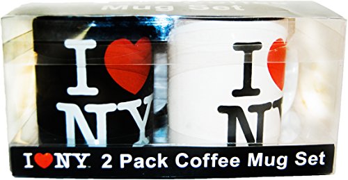 Product Cover USA Company I Love New York and Coffee Mug Set, White/Black
