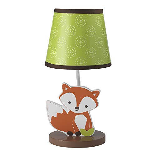 Product Cover Bedtime Originals Friendly Forest Woodland Lamp with Shade & Bulb, Green/Brown