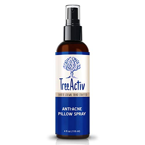 Product Cover TreeActiv Anti-Acne Pillow Spray, Kills Acne Causing Bacteria, Relax Your Mind & Body, Cleans Fabric, Bedding, Clothing, Carpet & Furniture, Lavender, Peppermint, Tea Tree, Clary Sage, 4 fl oz