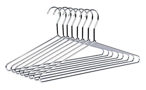 Product Cover Quality Hangers 30 Heavy Duty Metal Suit Hanger Coat Hangers with Polished Chrome (Suit Coat Hanger - 30 Pack)