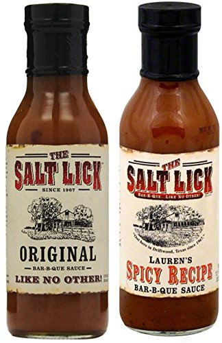 Product Cover Salt Lick BBQ Sauce Assortment, one each of Original BBQ Sauce and Lauren's Spicy BBQ Sauce