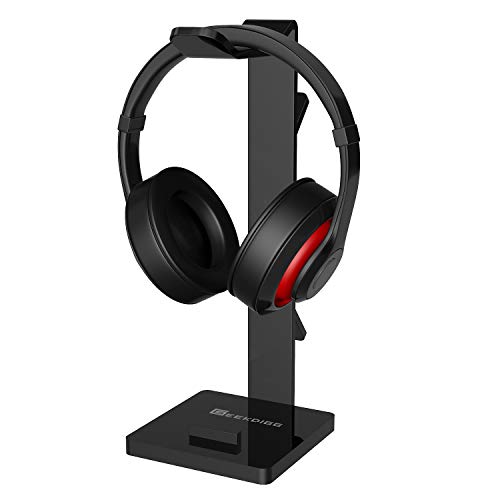 Product Cover Geekdigg Gaming Headset Headphone Stand Holder with Cable Organizer & Cellphone Stand - Black