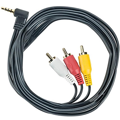 Product Cover Brendaz - AV Stereo Video Cable Mini (3.5mm) Angled Male to 3 RCA Male Compatible with/Replacement for Sony CCD-TRV128, CCD-TRV138, CCD-TRV308 CCD-TRV318, CCD-TRV328 Camcorder, 5-Foot.