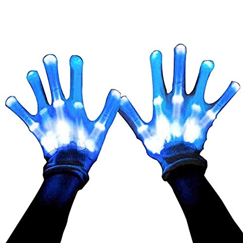 Product Cover MAGIFIRE Led Skeleton Gloves, 12 Color Changeable Light Up Shows Halloween Costume, Novelty