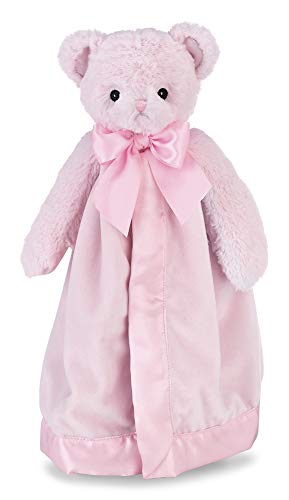 Product Cover Bearington Baby Huggie Bear Snuggler, Pink Teddy Plush Stuffed Animal Security Blanket, Lovey 15