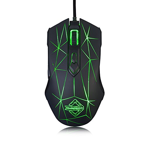 Product Cover Ajazz AJ52 Watcher RGB Gaming Mouse, Programmable 7 Buttons, Ergonomic LED Backlit USB Gamer Mice Computer Laptop PC, for Windows Mac OS Linux, Star Black