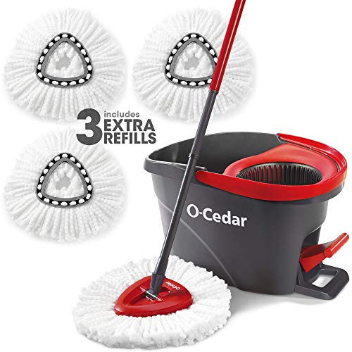Product Cover O-Cedar Easywring Microfiber Spin Mop & Bucket Floor Cleaning System with 3 Extra Refills