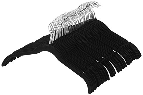 Product Cover AmazonBasics Velvet Shirt Dress Clothes Hangers, 100-Pack, Black