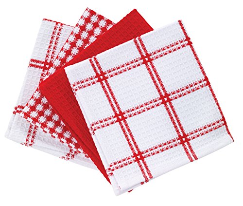 Product Cover T-fal Textiles Cotton Flat Waffle Dish Cloth, Highly Absorbent, Machine Washable, 12