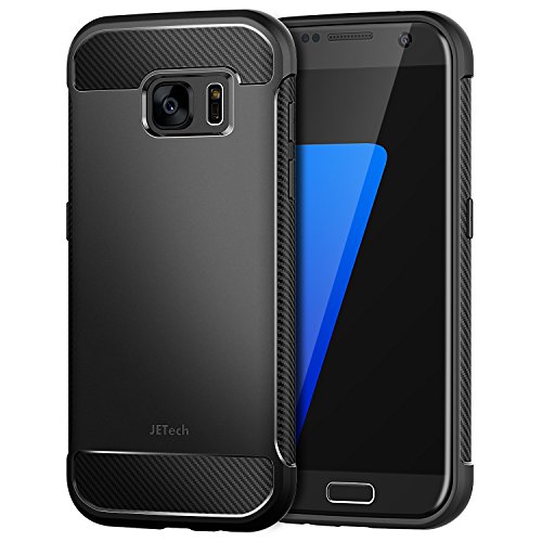 Product Cover JETech Case for Samsung Galaxy S7 Protective Cover with Shock-Absorption and Carbon Fiber Design (Black)