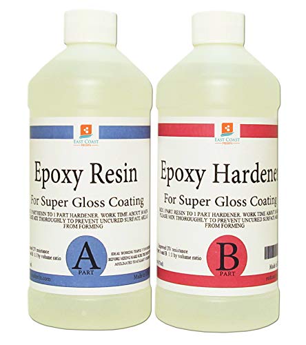 Product Cover EPOXY Resin Crystal Clear 8 oz Kit. for Super Gloss Coating and TABLETOPS