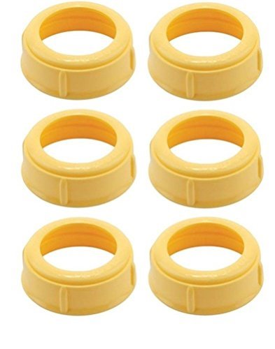 Product Cover (6 Collars) MEDELA Bottle Nipple Collars Rings New! for slow or medium flow Wide Base