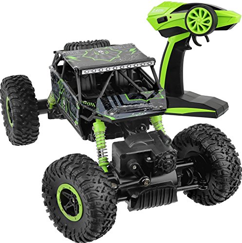 Product Cover Click N' Play Remote Control Car 4WD Off Road Rock Crawler Vehicle 2.4 GHz, Green