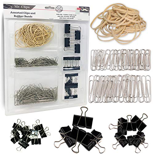 Product Cover Mr. Pen- Assorted Binder Clips, Paper Clips, Rubber Bands, Paper Clips Jumbo, Paper Clips Small, Binder Clips Small, Binder Clips Medium, Binder Clips Large, Assorted Rubber Bands, Foldback Clips