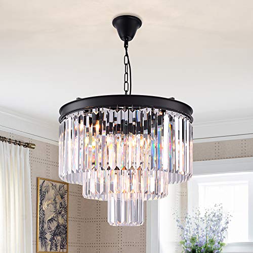 Product Cover Zgear 7 Lights Luxury Modern/Contemporary Crystal Chandelier Ceiling Light Pendant Light for Dining Room, Living Room (7 Lights)
