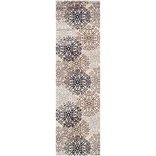 Product Cover Superior Elegant Leigh Collection Area Rug, 8mm Pile Height with Jute Backing, Chic Contemporary Floral Medallion Pattern, Anti-Static, Water-Repellent Rugs - Beige, 2'7