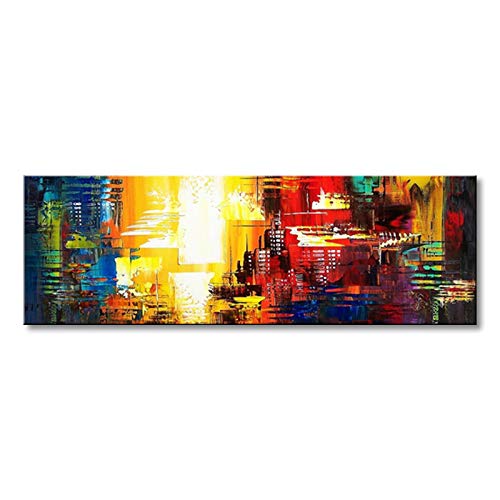 Product Cover Seekland Art Hand Painted Abstract Canvas Wall Art Modern Picture Contemporary Acrylic Painting for Living Room Stretched Ready to Hang (Framed 60