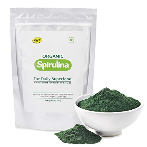 Product Cover Parry's Organic Spirulina Powder - 200g - USDA Certified 100% Vegetarian -Non GMO-Vegan-Gluten Free