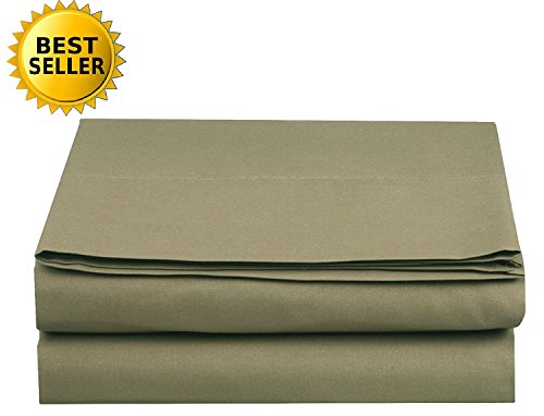 Product Cover Luxury Flat Sheet Elegant Comfort Wrinkle-Free 1500 Thread Count Egyptian Quality 1-Piece Flat Sheet, California King, Sage