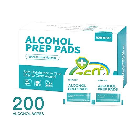 Product Cover Winner Sterile Alcohol Prep Pads,Medium 4-Ply - 200 Alcohol Wipes (2.36