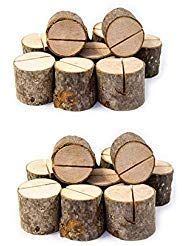 Product Cover Rustic Wood Table Numbers Holder Wood Place Card Holder Party Wedding Table Name Card Holder Memo Note Card (20pcs)