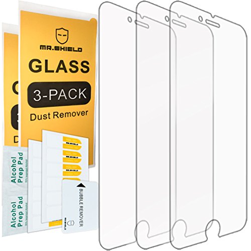 Product Cover [3-Pack] - Mr.Shield for iPhone 8 / iPhone 7 [Tempered Glass] Screen Protector [0.3mm Ultra Thin 9H Hardness 2.5D Round Edge] with Lifetime Replacement