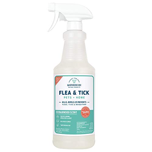 Product Cover Wondercide Natural Flea, Tick and Mosquito Spray for Dogs, Cats, and Home - Flea and Tick Killer, Prevention, Treatment - 32 oz Cedarwood