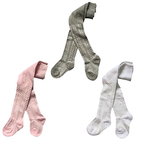 Product Cover Gellwhu 3 Pairs Baby Girls Tights Toddler Boys Tights Leggings Pantyhose Stockings for Infant (6-12 Months)