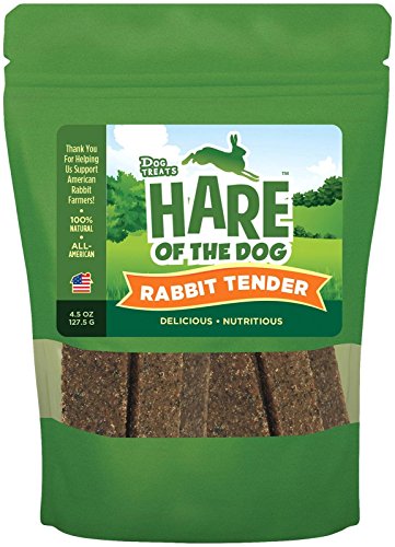Product Cover Hare Of The Dog 100% Rabbit, Tenders 4.5Oz - All Natural, Grain Free Dog Treat, Limited Ingredients, Usa Made