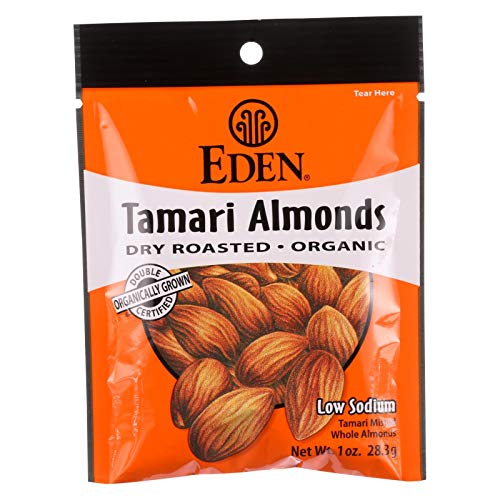 Product Cover Eden Foods Organic Dry Roasted Tamari Almonds, 1 Ounce - 12 per case.