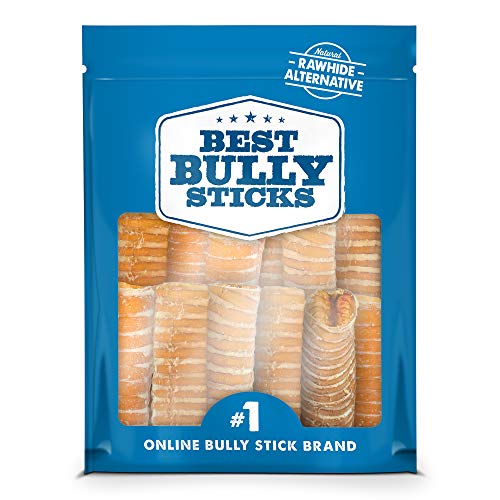 Product Cover Best Bully Sticks Premium 6-inch Beef Trachea Dog Chews (20 Pack) - All-Natural, Grain-Free, 100% Beef, Single-Ingredient Dog Treat Chew - Promotes Dental Health